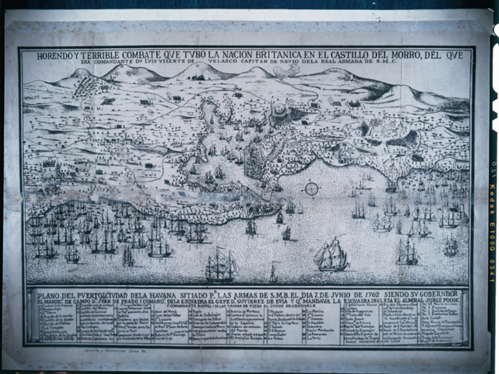 Horrendo y terrible combate que tuvo la nación inglesa en el Castillo del Morro, 1762
