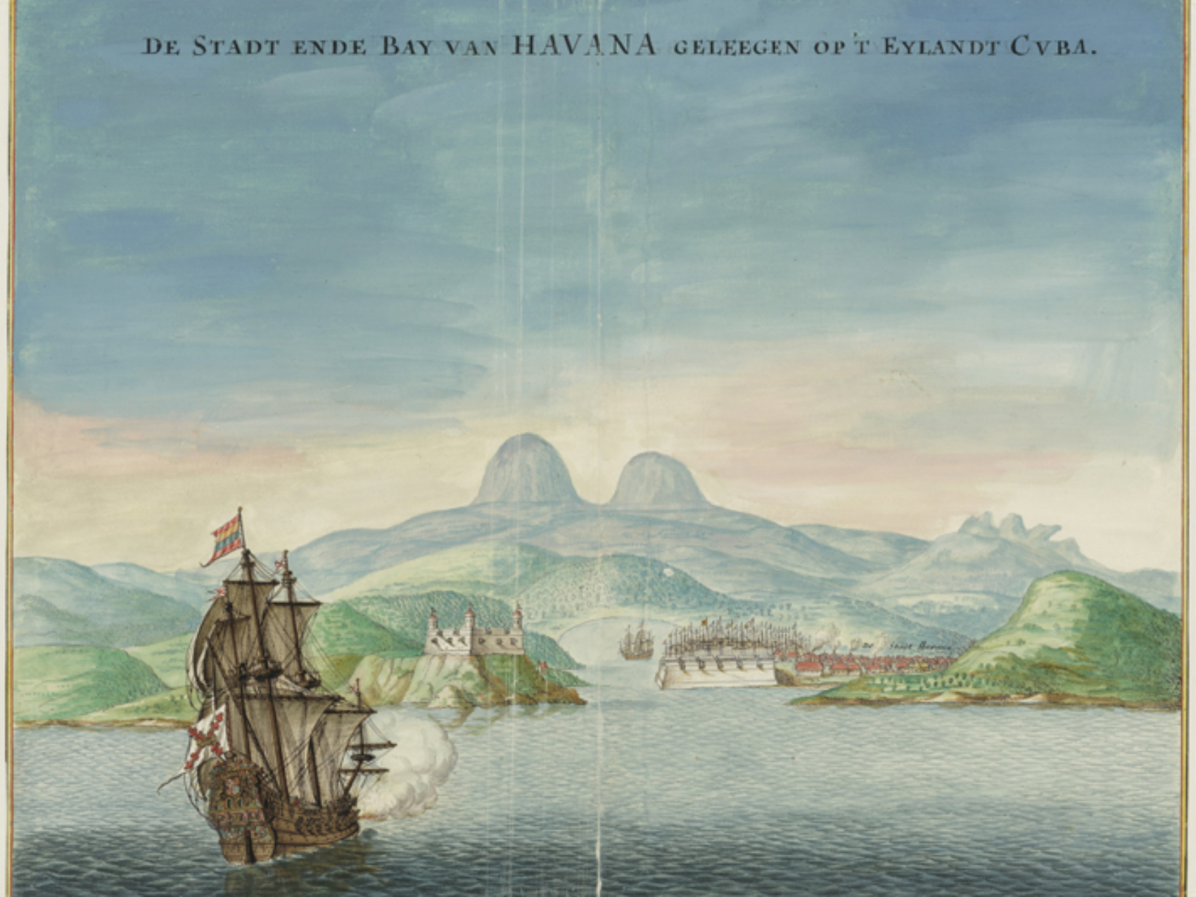 La ciudad y la bahía de La Habana situada en la Isla de Cuba, ca. 1650-1670