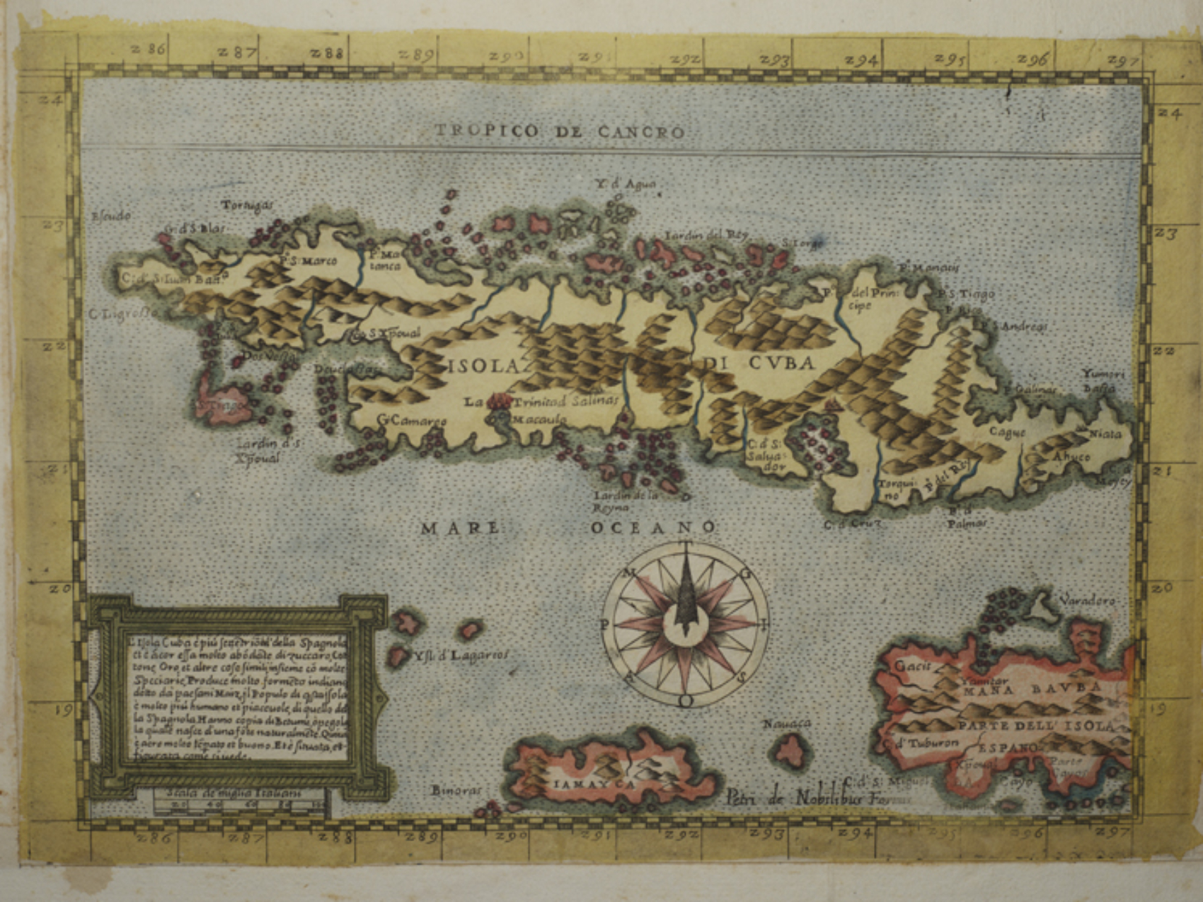 Mapa de la Isla de Cuba, Jamaica y parte de Santo Domingo, 1590