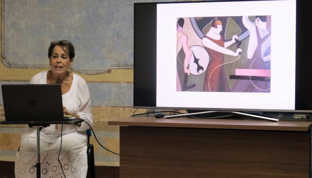 Dra. Luz Merino Acosta en la conferencia Marcelo Pogolotti: un artista a la sombra