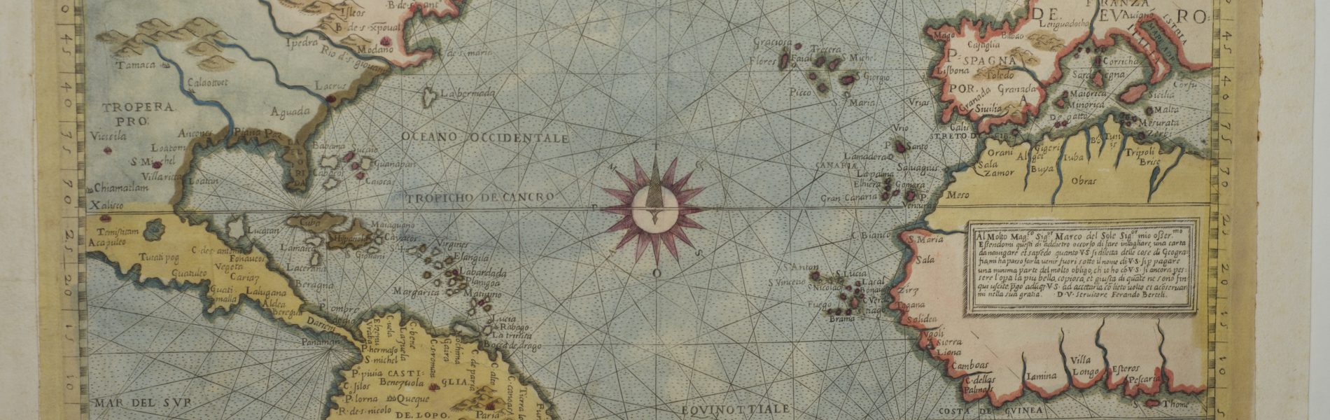 Mapa de América Central, 1590. Bartolomeu Lasso. Museo Marítimo de Róterdam (WAE898-G)