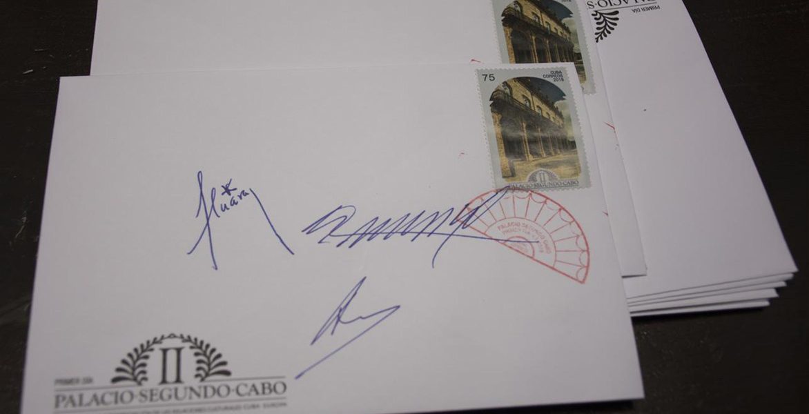 Cancelación del sello postal del Palacio del Segundo Cabo