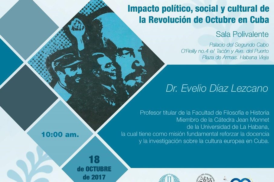 Invitación a la conferencia Impacto político, económico y cultural de la Revolución de Octubre en Cuba