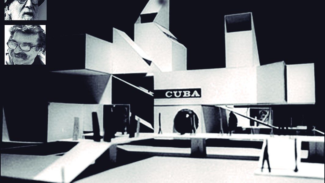 queta original del peculiar proyecto de los arquitectos italianos Vittorio Garatti y Sergio Baroni para el Pabellón de Cuba en la Exposición Mundial de Montreal en 1967