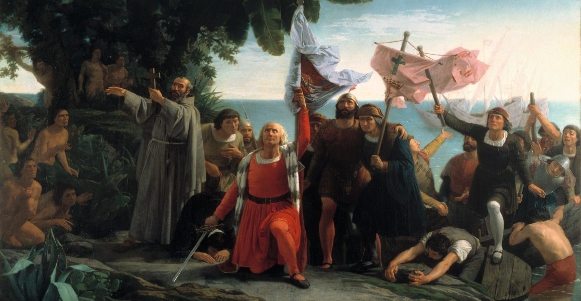 Desembarco de Colón el 12 de octubre de 1492